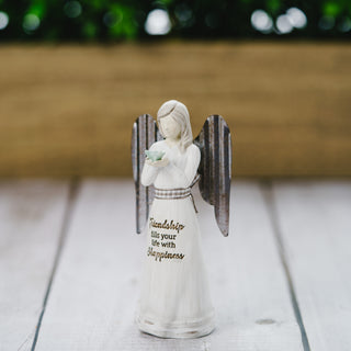 Friendship 4.5" Angel Holding Butterfly Ornament
