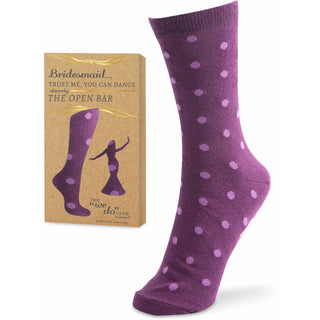 Open Bar Purple - Ladies Cotton Blend Sock