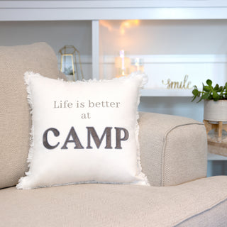 Camp 18" Throw Pillow Cover