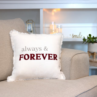 Always & Forever 18" Throw Pillow Cover