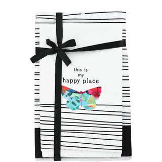 Happy Place Tea Towel Gift Set (2 - 19.75" x 27.5")