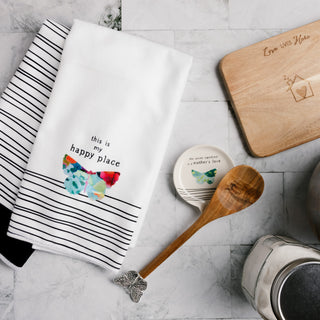 Happy Place Tea Towel Gift Set (2 - 19.75" x 27.5")