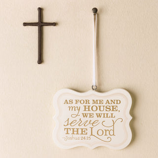Serve the Lord 2.75" x 2.25" Hanging Plaque