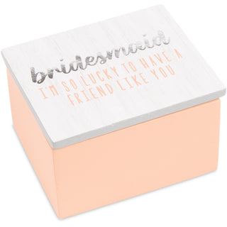 Bridesmaid 2.25" x 2" x 1.5" MDF Trinket Box