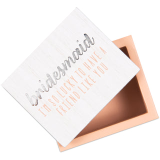 Bridesmaid 2.25" x 2" x 1.5" MDF Trinket Box