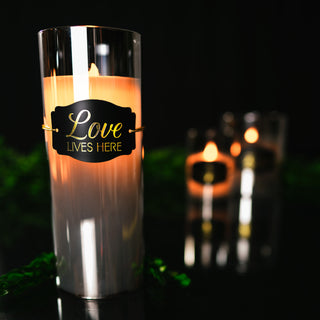 Love Lives Here 9" Smoke Luster Realistic Flame Candle