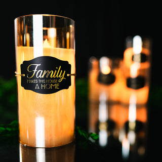 Family 7" Amber Luster Realistic Flame Candle