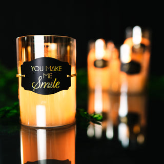 Smile 5" Amber Luster Realistic Flame Candle