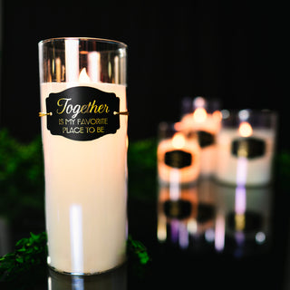 Together 9" Clear Luster Realistic Flame Candle