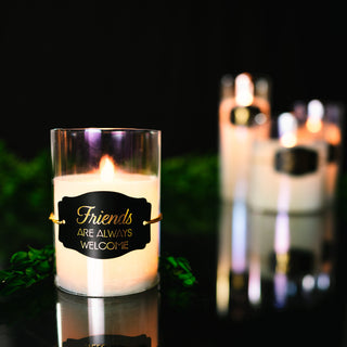 Friends 5" Clear Luster Realistic Flame Candle