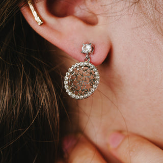 Light Silver Star Dangle Earrings