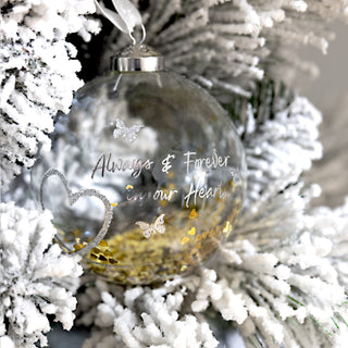 Always & Forever 4" Glass Ornament