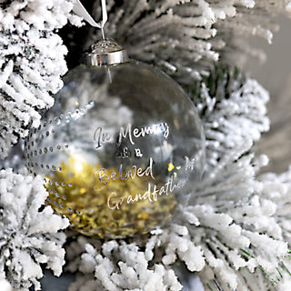 Beloved Grandfather 4" Glass Ornament