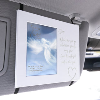 Son Guardian Angel Visor Memorial Photo Frame (Holds 4" x 6" Photo)