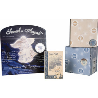 Angel w/Church Scene 6" Angel w/Tea Light Holder