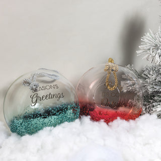 Season's Greetings 9.5" Emerald Beaded Glass Lantern