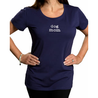 Dog Mom Medium Navy Blue T-Shirt
