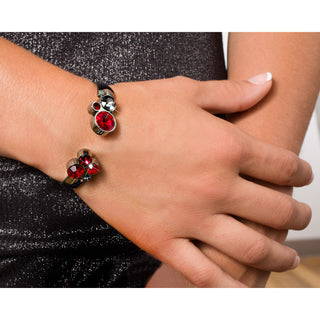 Liza Crimson 2.375" Crystal Bracelet made from Austrian Crystals