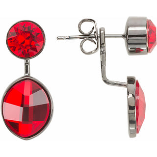 Light Siam Marquise 1" Austrian Crystal Dangle Earring