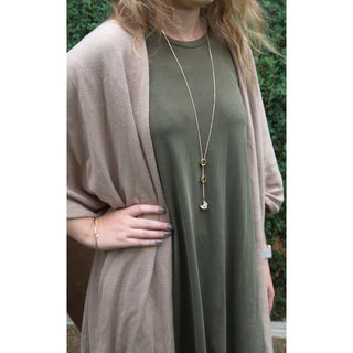 Jet Hexagon - 18.5" Austrian Crystal Sweater Necklace