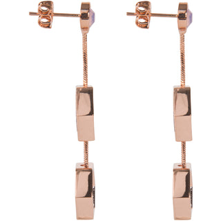 Crystal Gold Hexagon - 1.5" Austrian Crystal Dangle Earrings