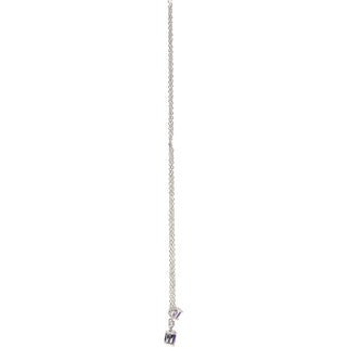 40 Violet Zircon 16.5"-18.5" Celebration Rhodium Plated Necklace