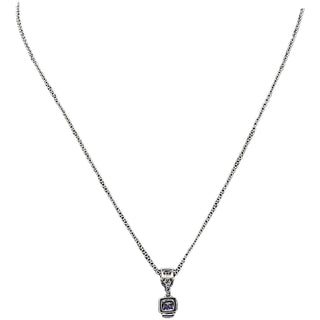 40 Violet Zircon 16.5"-18.5" Celebration Rhodium Plated Necklace