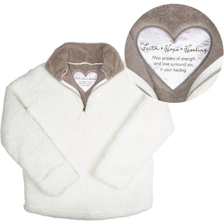 Faith Hope Healing S Sherpa Pullover Sweatshirt