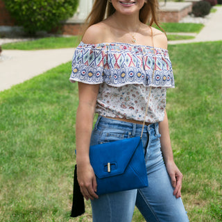 Valerie Chocolate 10.5" x 0.5" x 7.5" Oversized Clutch