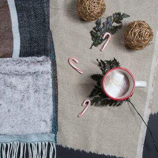 Winter White 71" Brushed Acrylic Faux Fur Pocket Scarf