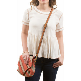 Olive 9" x 6.5" Canvas Shoulder Bag