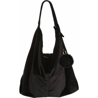 Coffee Velvet Shoulder Bag