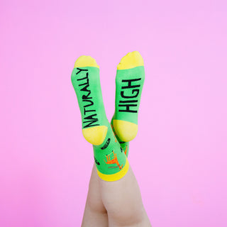 Naturally High M/L Unisex Cotton Blend Sock