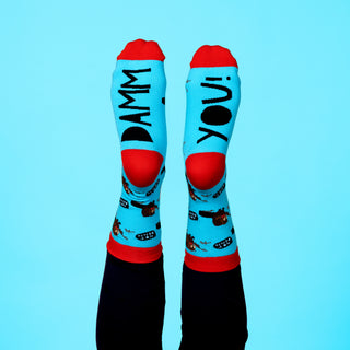 Damm You S/M Unisex Cotton Blend Sock