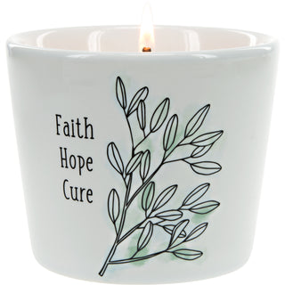 Faith Hope Cure 8 oz - 100% Soy Wax Candle Scent: Tranquility