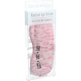 Love Knitted Eye Pillow Hot or Cold Gel Compress