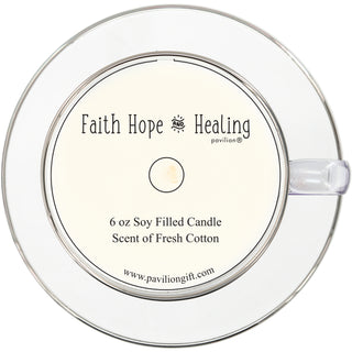 Stay Strong 6 oz - 100% Soy Wax Teacup Candle with Saucer Scent: Fresh Cotton