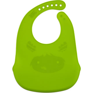 Green Silly Monster 12" Silicone Catch All Bib