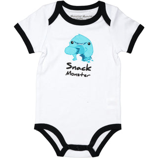 Blue Snack Monster 6-12 Months Bodysuit