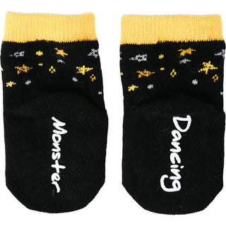 Yellow Dancing Monster 0-12 Month Non-slip Baby Socks