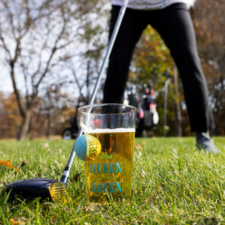 Queen of the Green 15 oz. Golf Ball Glass