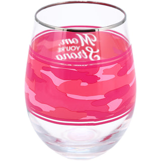 Mom 18 oz Stemless Wine Glass