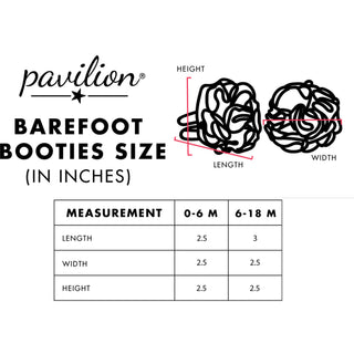Coral Sky Barefoot Booties (6-18 Months)