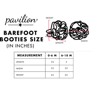 Coral Sky Barefoot Booties (6-18 Months)