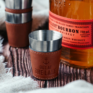 Out at the Lake Stainless Shot Glass with Sleeve