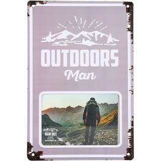 Outdoors Man 8" x 11.75" Tin Frame (Holds 6" x 4" Photo)
