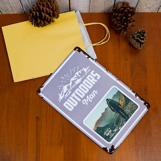 Outdoors Man 8" x 11.75" Tin Frame (Holds 6" x 4" Photo)