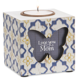 Mom 2.5" x 2.5" x 2" MDF Tea Light Holder