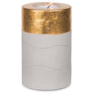 Mom 3" x 4.75" Cement Candle Holder