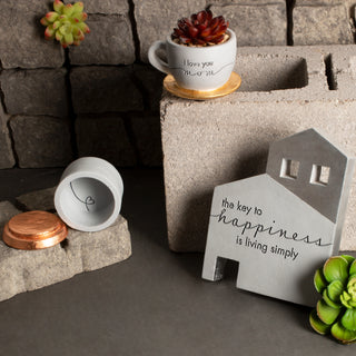 Cherish, Dream, Love 3" x 2.25" Cement Keepsake Box